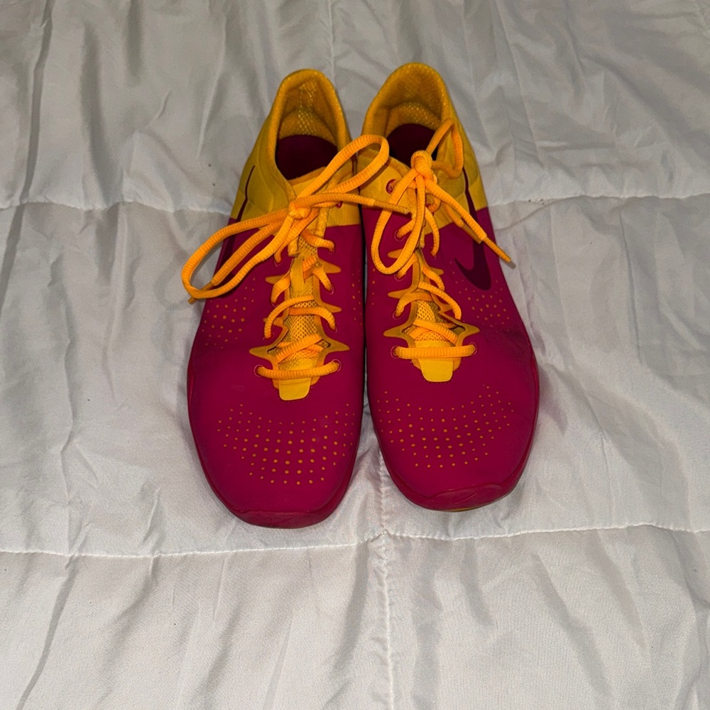 Nike Pink and Yellow Athletic Sneakers